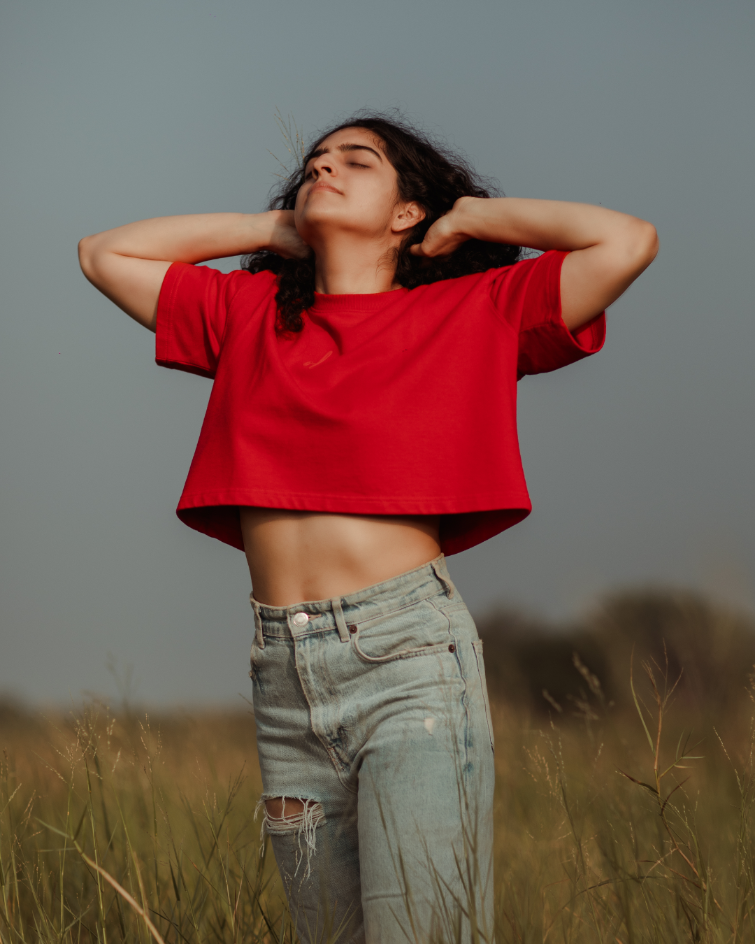 SCARLET | OVERSIZED CROP T-SHIRT