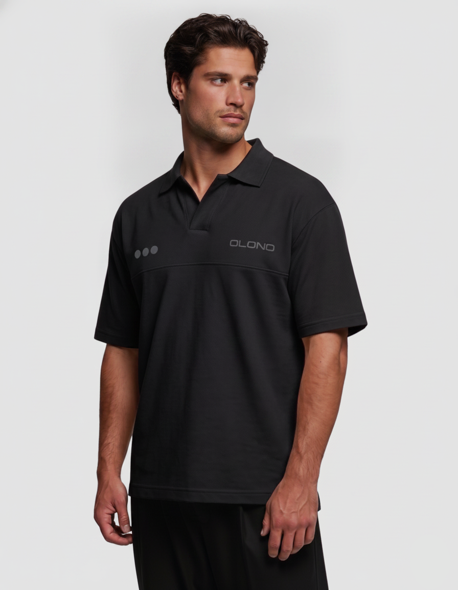 Black Bean | Oversized Polo T-shirt